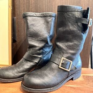 Jimmy Choo fur lined Moto Boots